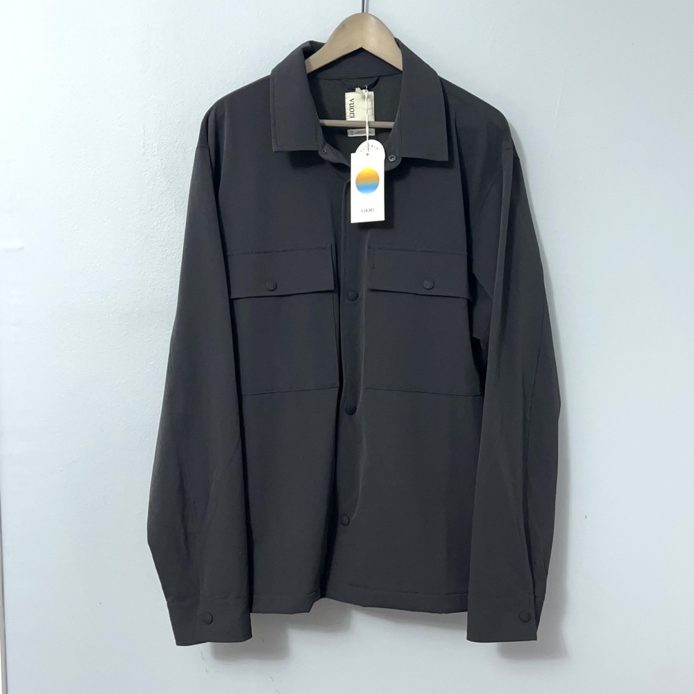 Vuori Lawson Tech Shirt Jacket Men 2XL Black Stretch Never Worn Tag Attached